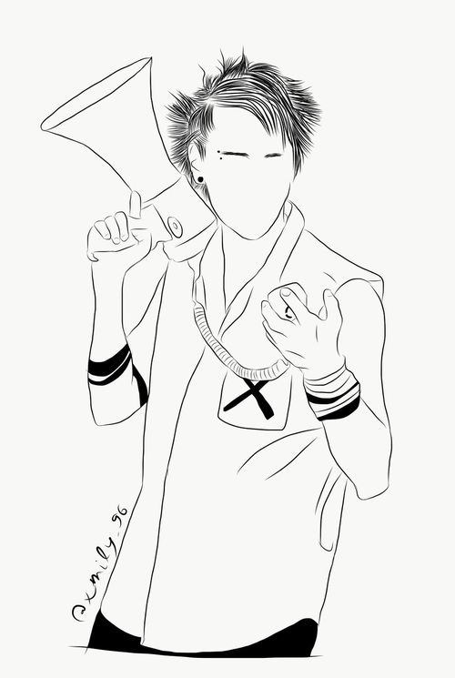 500x745 Another Michael Clifford Outline - Clifford Drawing