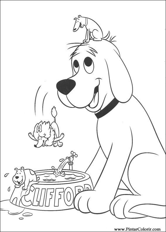 567x794 Drawings To Paint Colour Clifford - Clifford Drawing