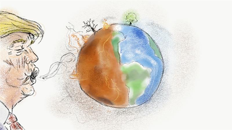 800x450 one year under trump 'attack' on climate change fight news al - Climate Change Drawing