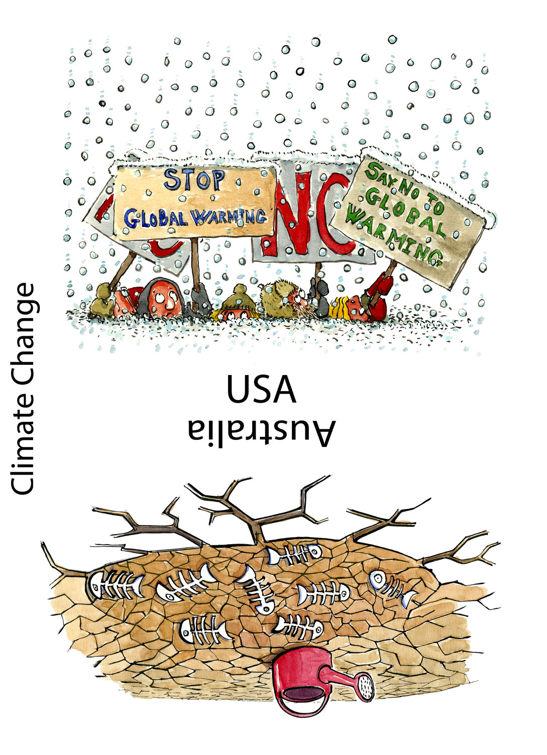 1087x1500 usa australia extreme weather drawing feb the hiking artist - Climate Drawing