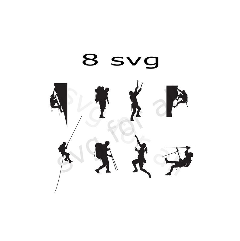 794x795 climbing climber drawing mountain vector woman etsy - Climbing Drawing