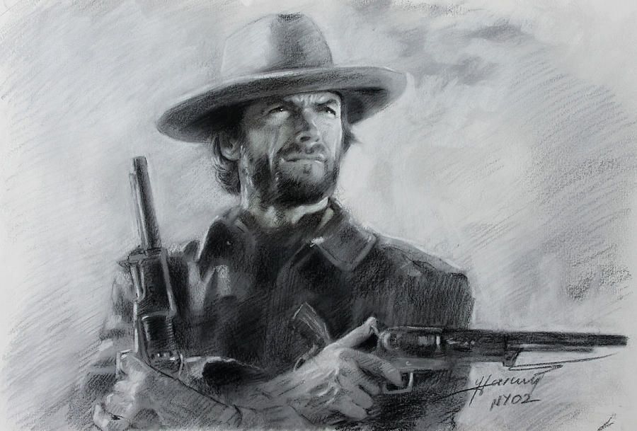 900x609 Clint Eastwood Drawing - Clint Eastwood Drawing