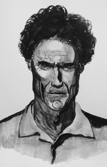 375x584 Clint Eastwood Drawing - Clint Eastwood Drawing