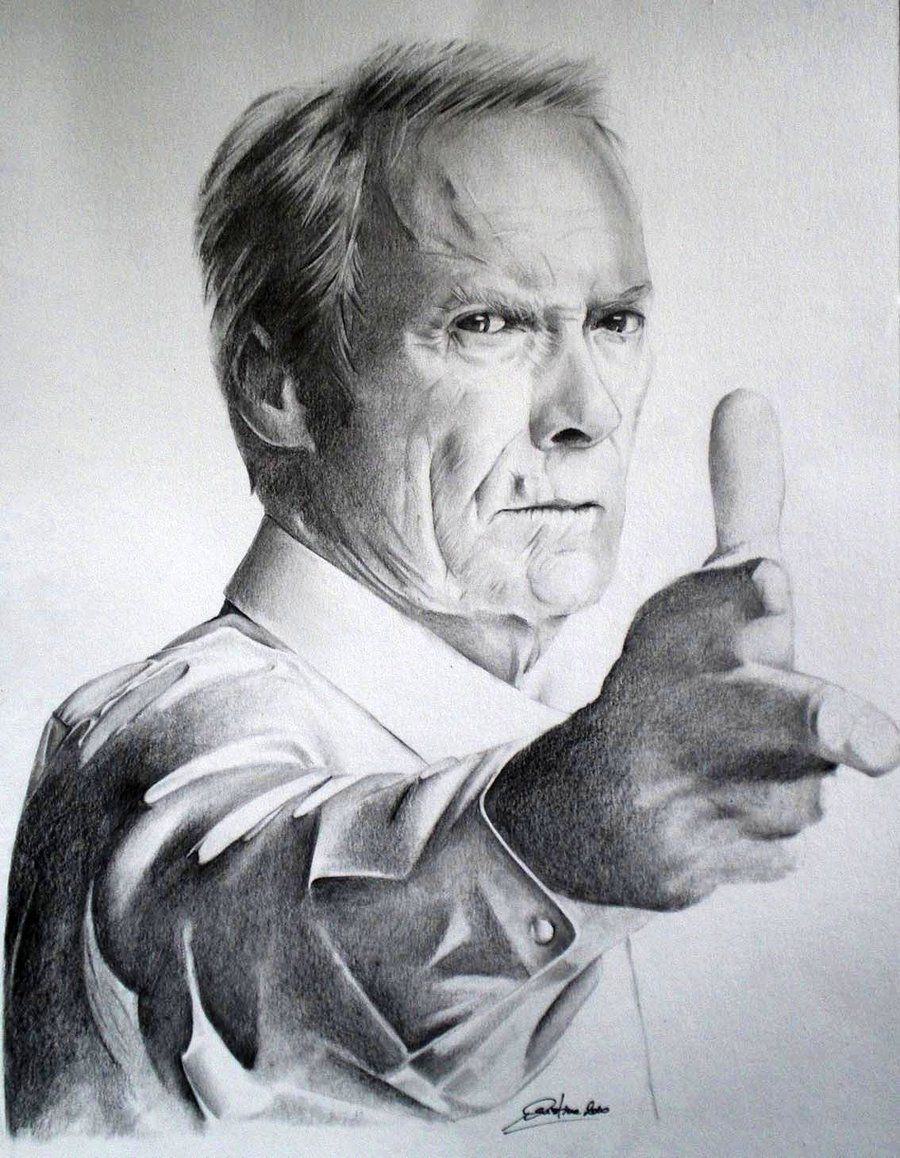 900x1158 Clint Eastwood - Clint Eastwood Drawing