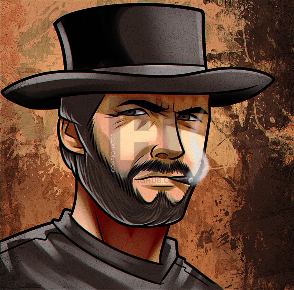 998x985 Drawing Clint Eastwood, Step - Clint Eastwood Drawing