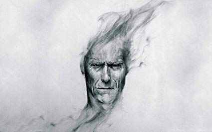 425x266 mahalaxmi art wall poster clint eastwood drawing monochrome movies - Clint Eastwood Drawing