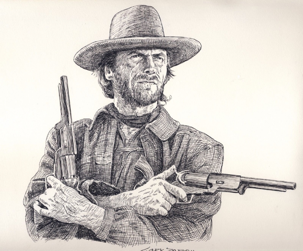 Clint Eastwood Drawing at PaintingValley.com | Explore collection of ...