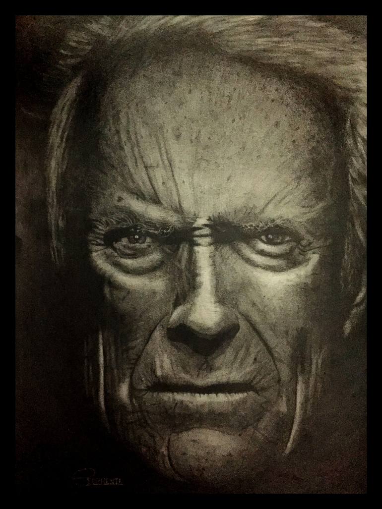 770x1027 Portrait Clint Eastwood Drawing - Clint Eastwood Drawing