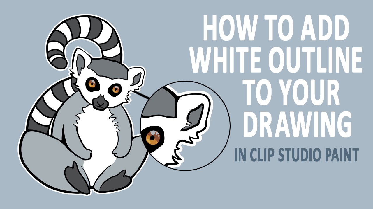 1280x720 How To Add White Outline To Your Drawing Clip Studio Paint - Clip Drawing