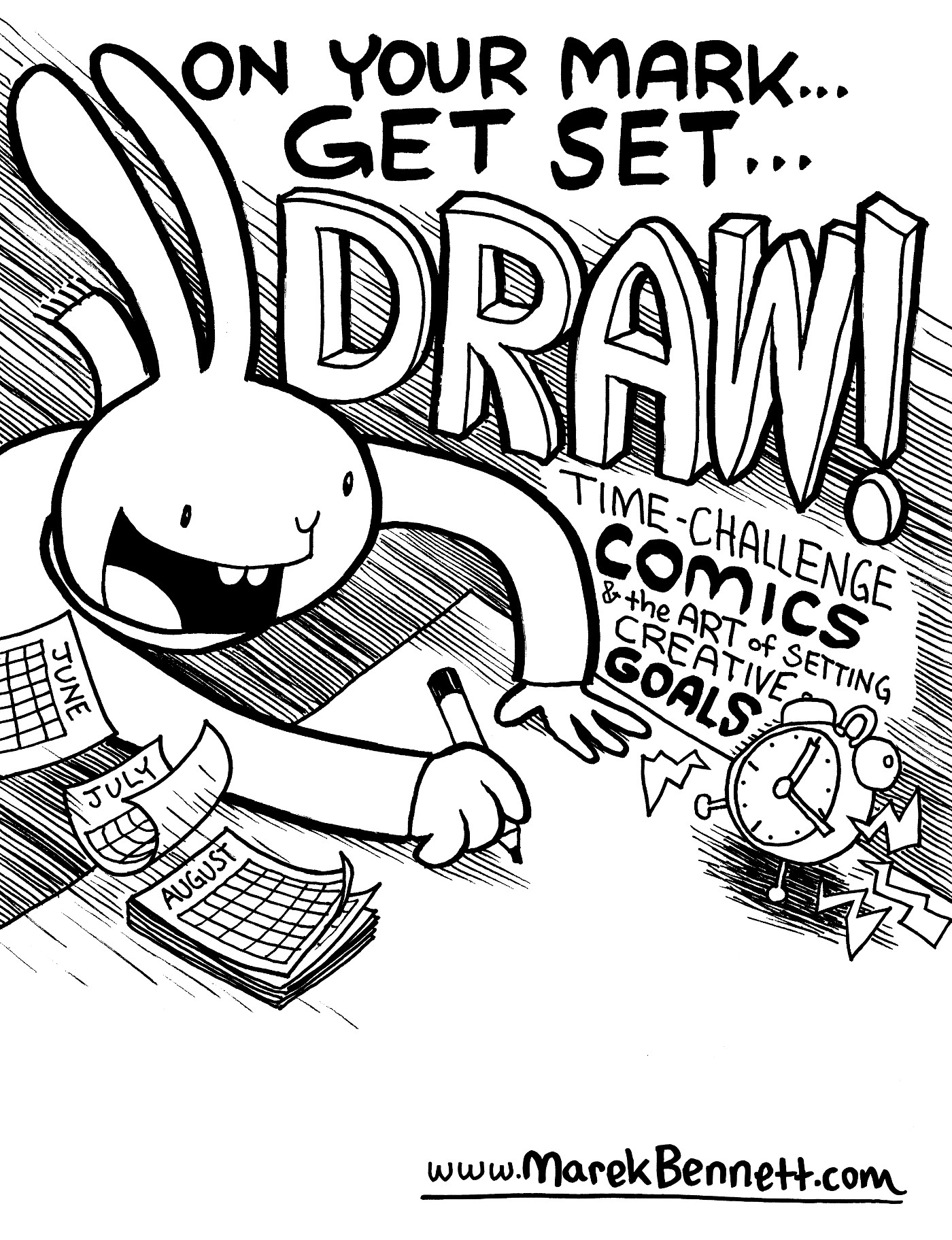 1400x1823 On Your Mark, Get Set, Draw! - Clip Drawing