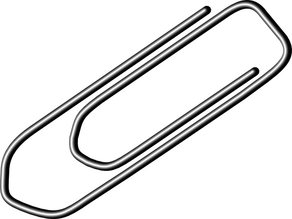 600x451 Paper Clip Clip Art Free Vector In Open Office Drawing - Clip Drawing