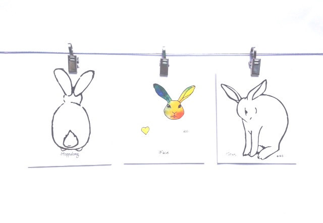 640x442 Rabbit Picture, Printed Hand Drawing, Bunny Art, Gift For Rabbit - Clip Drawing