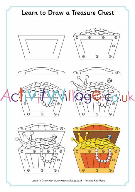 460x650 Treasure Chest Drawing - Clip Drawing