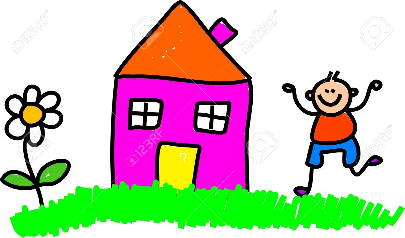 1300x765 My House Clipart Child Drawing - Clipart Child Drawing