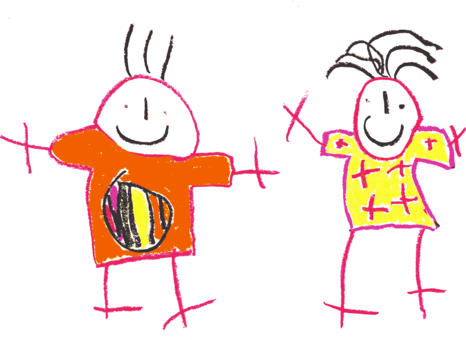 466x340 Cartoon Child Drawing Girl Eye Cc0 - Clipart Child Drawing