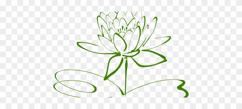 840x380 Small Lotus Flower Outline Tattoo - Clipart Drawing Pictures