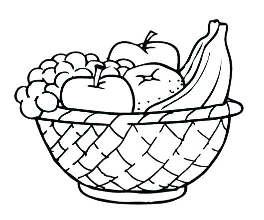 530x441 Fruit Basket Clipart Fruits Basket Drawing - Clipart Drawing Pictures