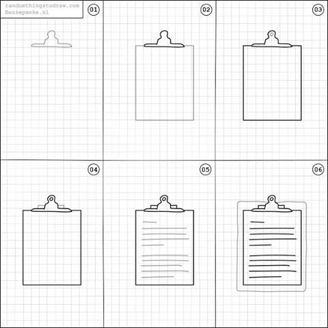 480x480 how to draw a clipboard how to draw and paint drawings, easy - Clipboard Drawing