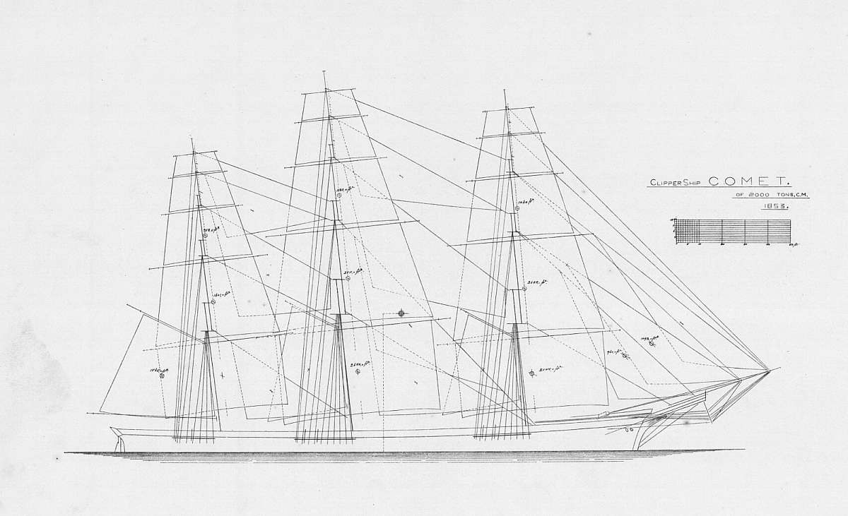 1200x731 free plans tall ships - Clipper Ship Drawing