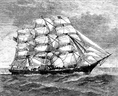 400x328 american clipper ship - Clipper Ship Drawing
