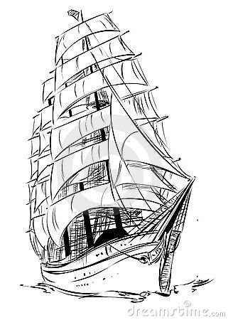321x450 old sailing ship drawings sail drawings, ship drawing, sailing - Clipper Ship Drawing