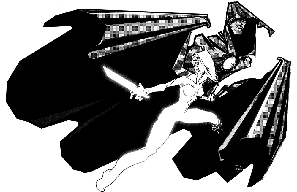 1000x647 Ghettomanga Minute - Cloak Drawing