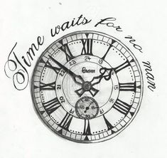 235x222 best clock drawings images in tattoo clock, clockwork - Clock Drawing