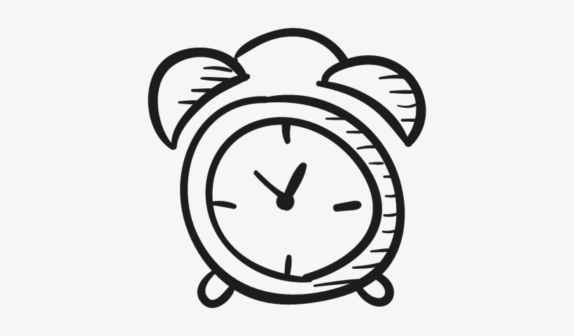 820x480 Draw Alarm Clock Vector - Clock Drawing Images