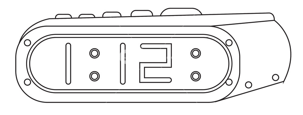 1000x382 Vector Alarm Clock Drawing Royalty Free Stock Image - Clock Drawing Images