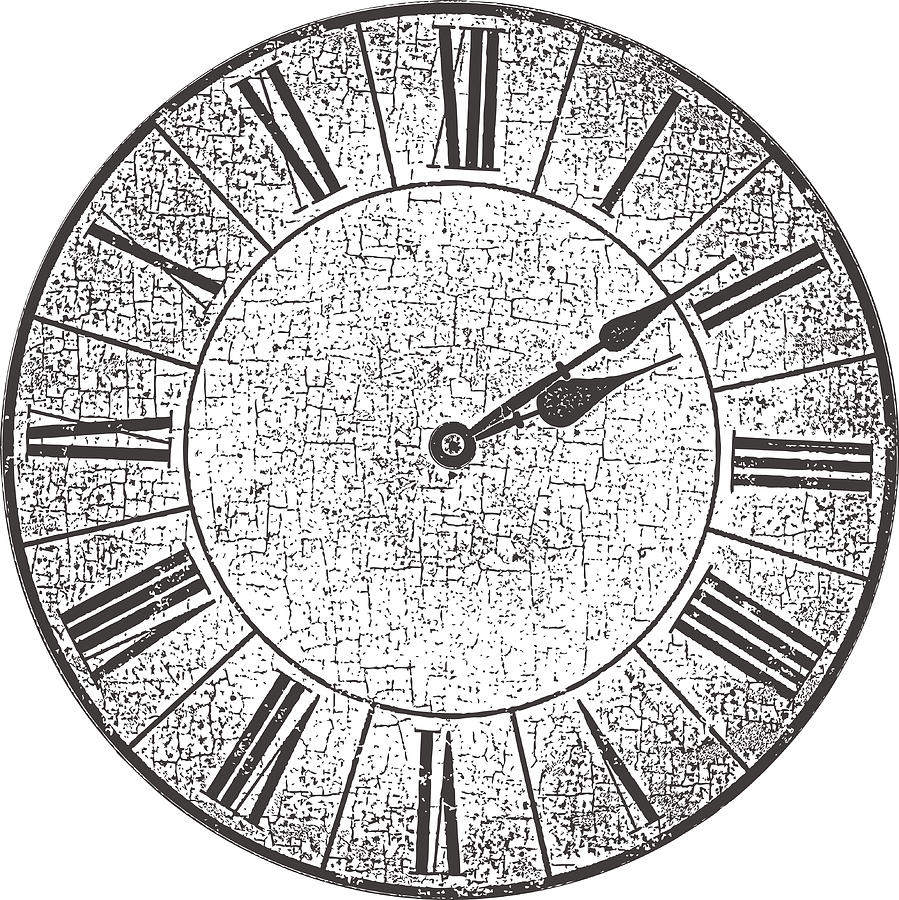899x900 distressed antique clock face - Clock Face Drawing