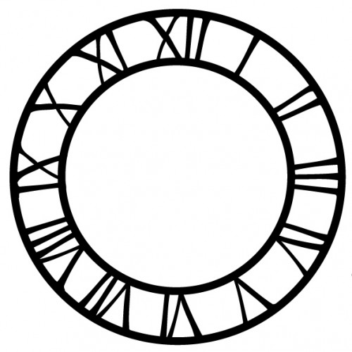 500x500 vinyl cut clock face - Clock Face Drawing
