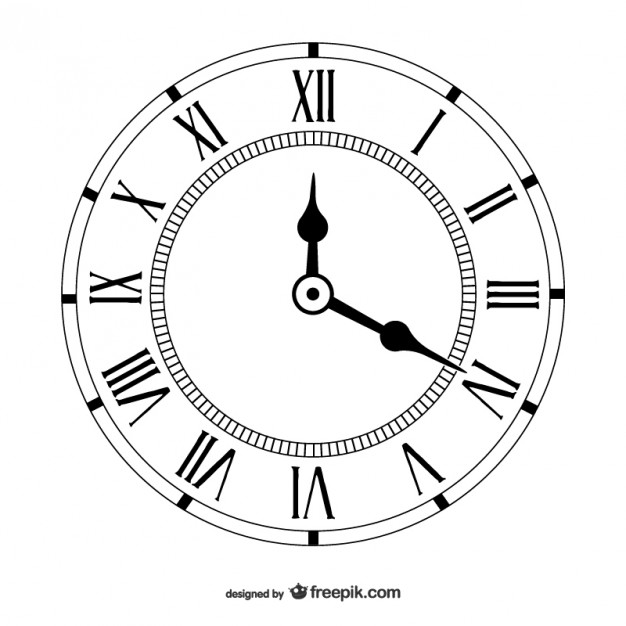 626x626 Clock Vectors, Photos And Free Download - Clock Line Drawing