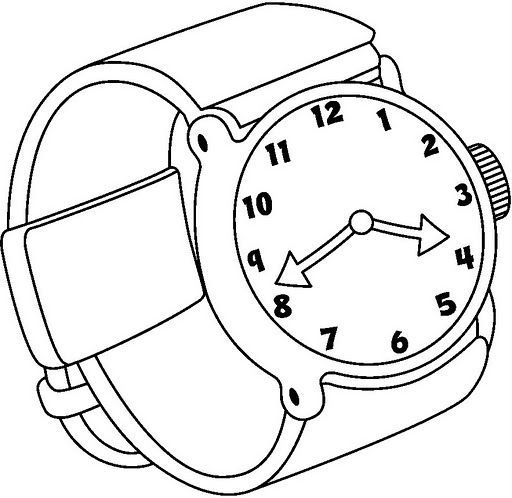 512x498 Image Result For Watch Line Drawing Willa's Wall - Clock Line Drawing