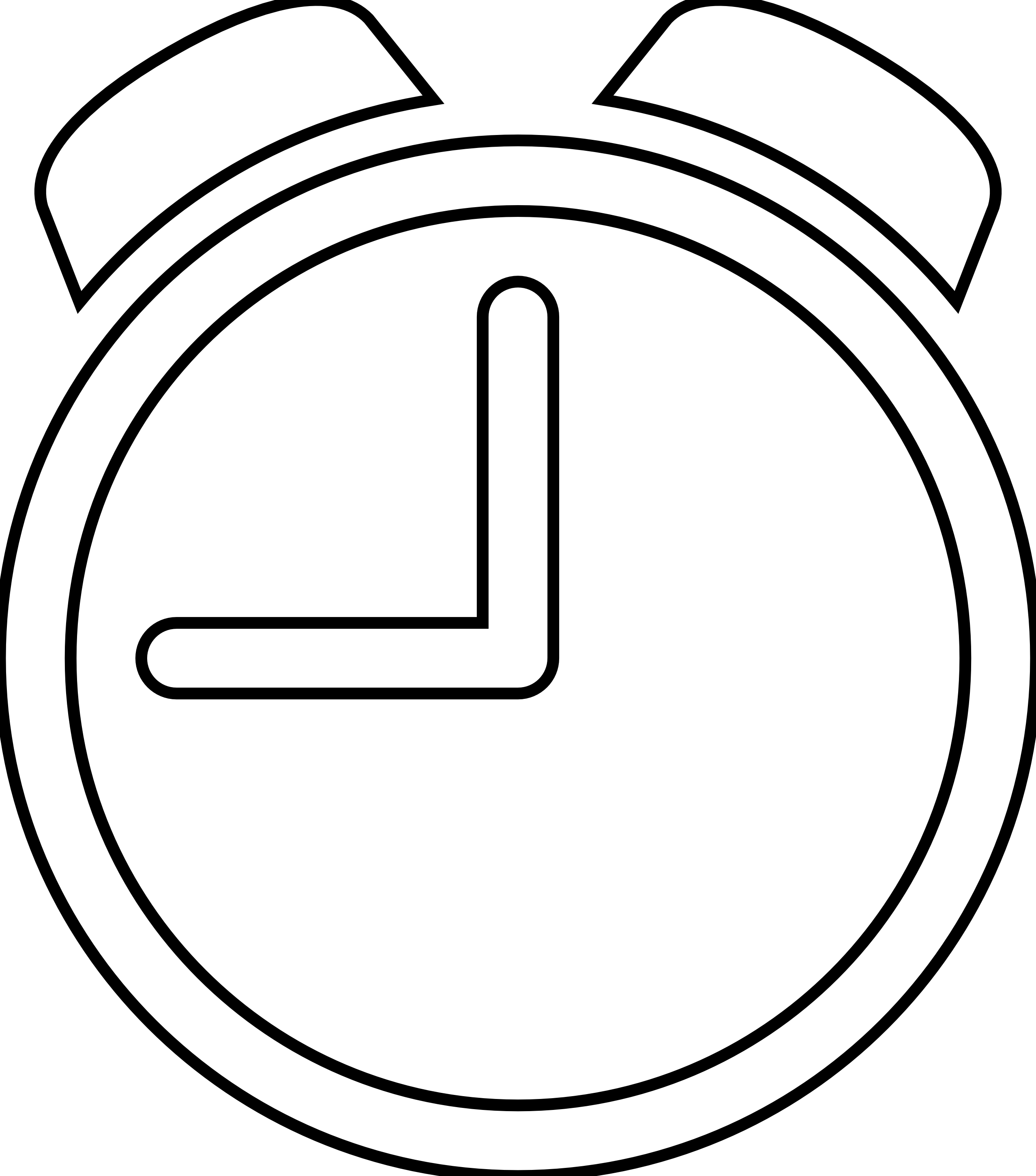 2555x2901 Timer Clipart Drawing For Free Download And Use In Presentations - Clock Line Drawing