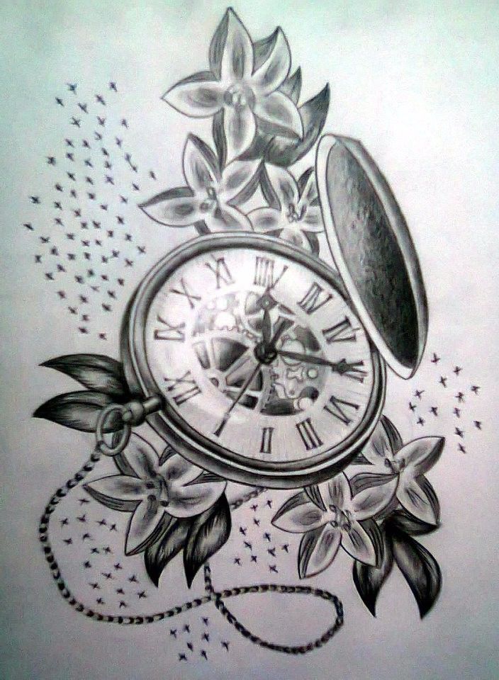 704x960 Best Clock Tattoo Designs Styles At Life - Clock Tattoo Drawing