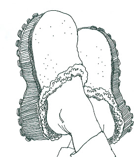 282x320 Jennifer Lawson Fuzzy Clogs - Clogs Drawing
