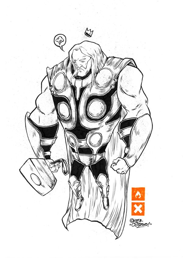 600x849 Thor - Clogs Drawing
