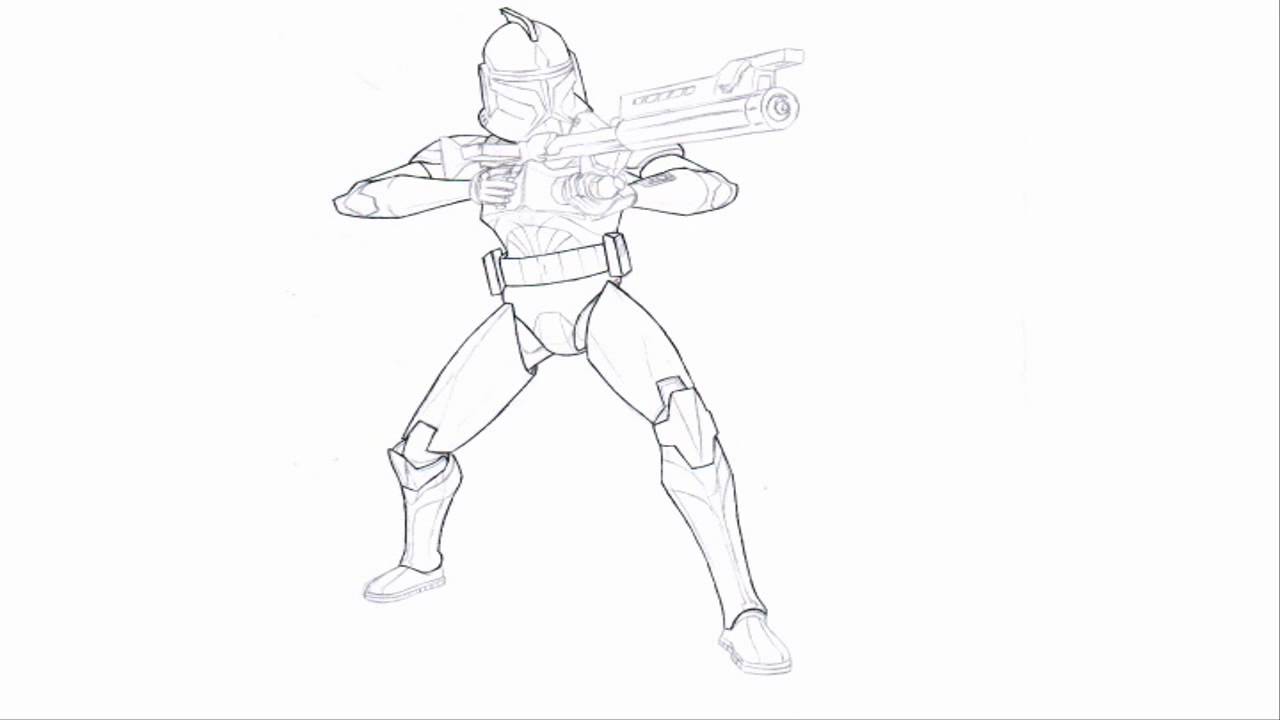 1280x720 Clone Troopers' Drawings Hd - Clone Drawing