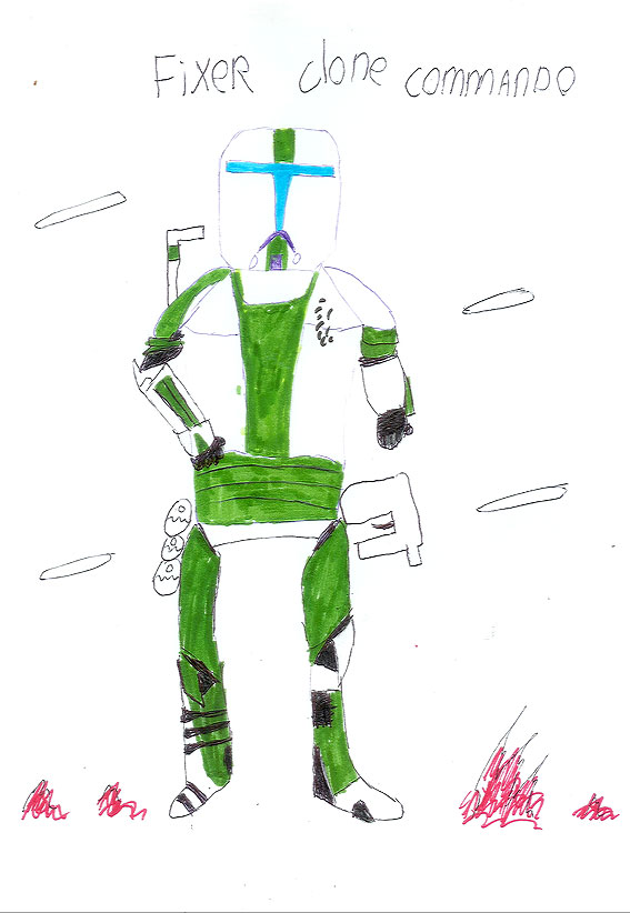 567x822 Fixer Clone Commando Drawing - Clone Drawing