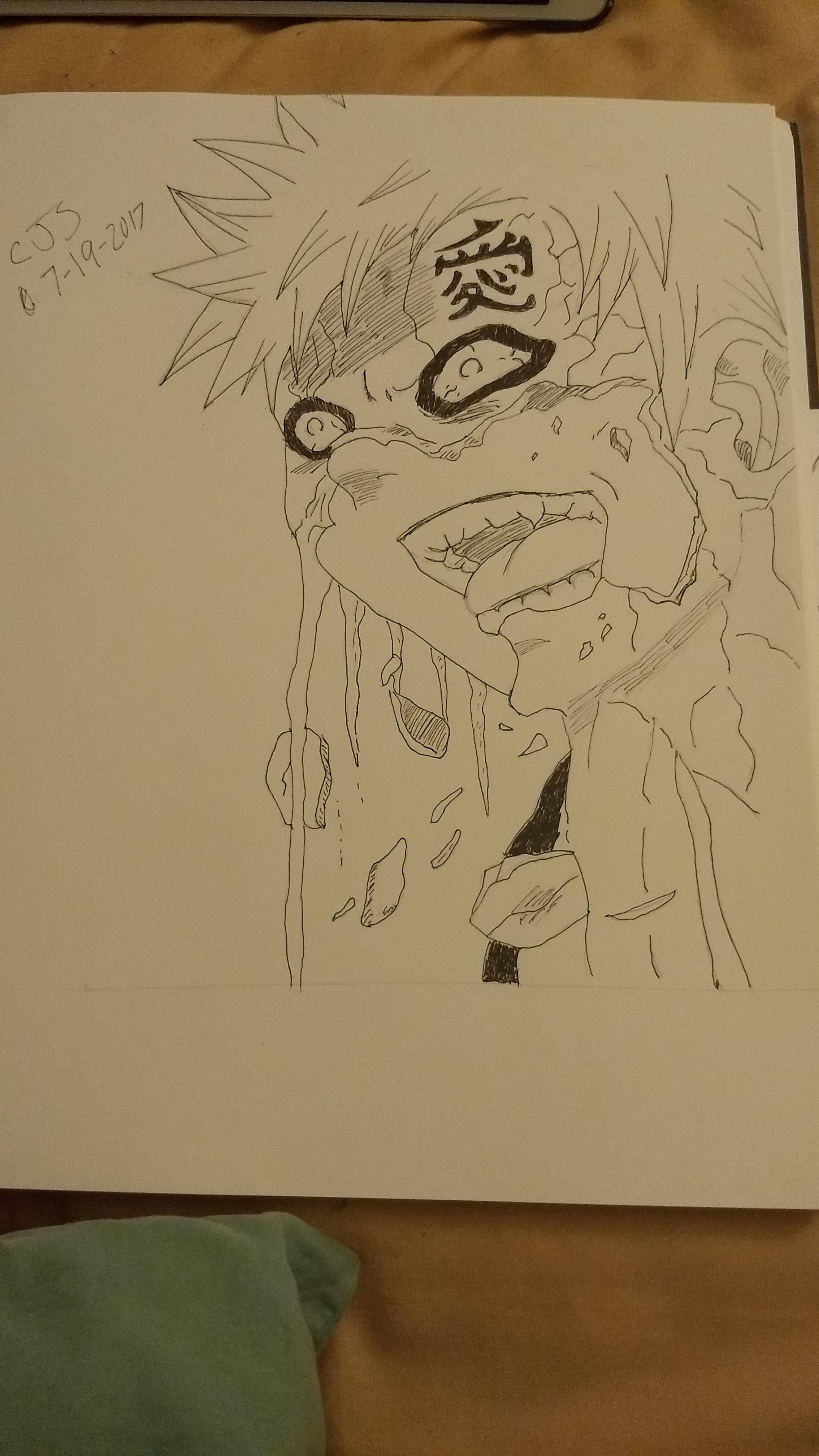 2268x4032 Gaara Sand Clone Drawing Naruto - Clone Drawing