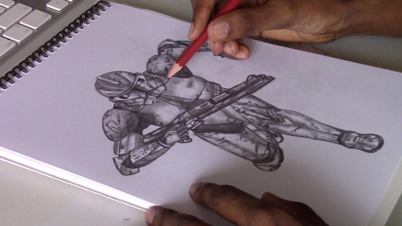 1280x720 Speed Drawing Phase Clone Trooper - Clone Drawing