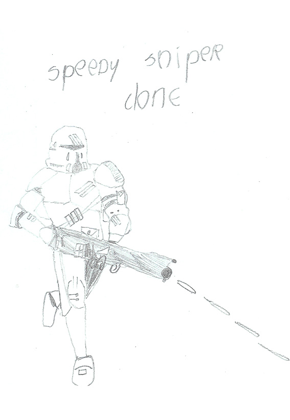 567x822 Speedy Sniper Clone Drawing - Clone Drawing