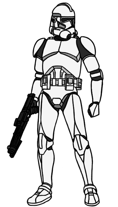 400x700 phase ii clone trooper base - Clone Trooper Drawing