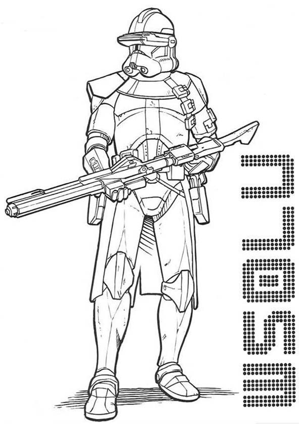 600x840 the clone trooper drawing in star wars coloring page - Clone Trooper Drawing