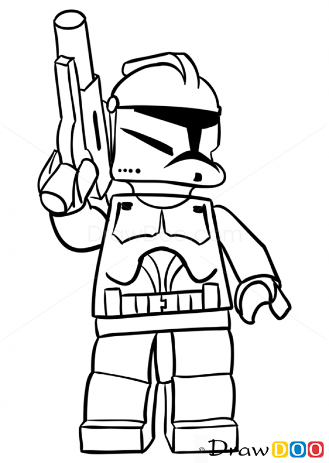 665x934 drawing clone trooper - Clone Trooper Drawing