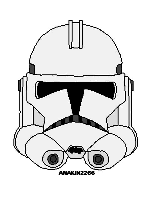 486x630 scout trooper helmet drawing - Clone Trooper Drawing