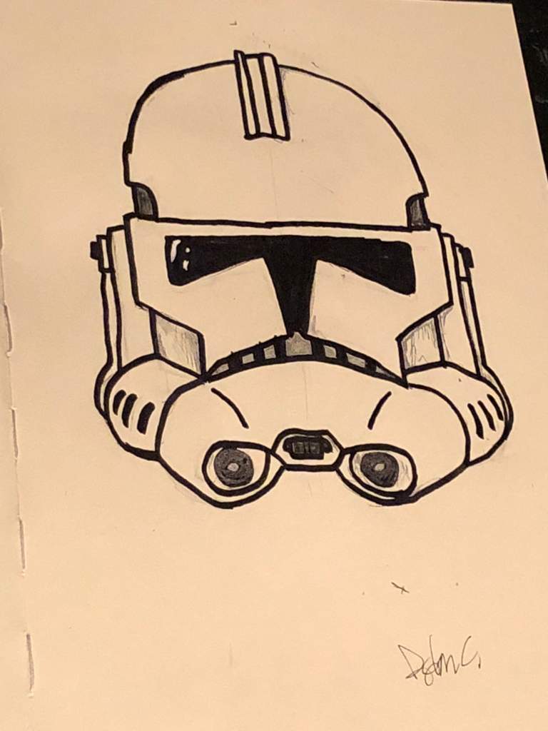 Clone Trooper Helmet Drawing at PaintingValley.com | Explore collection ...