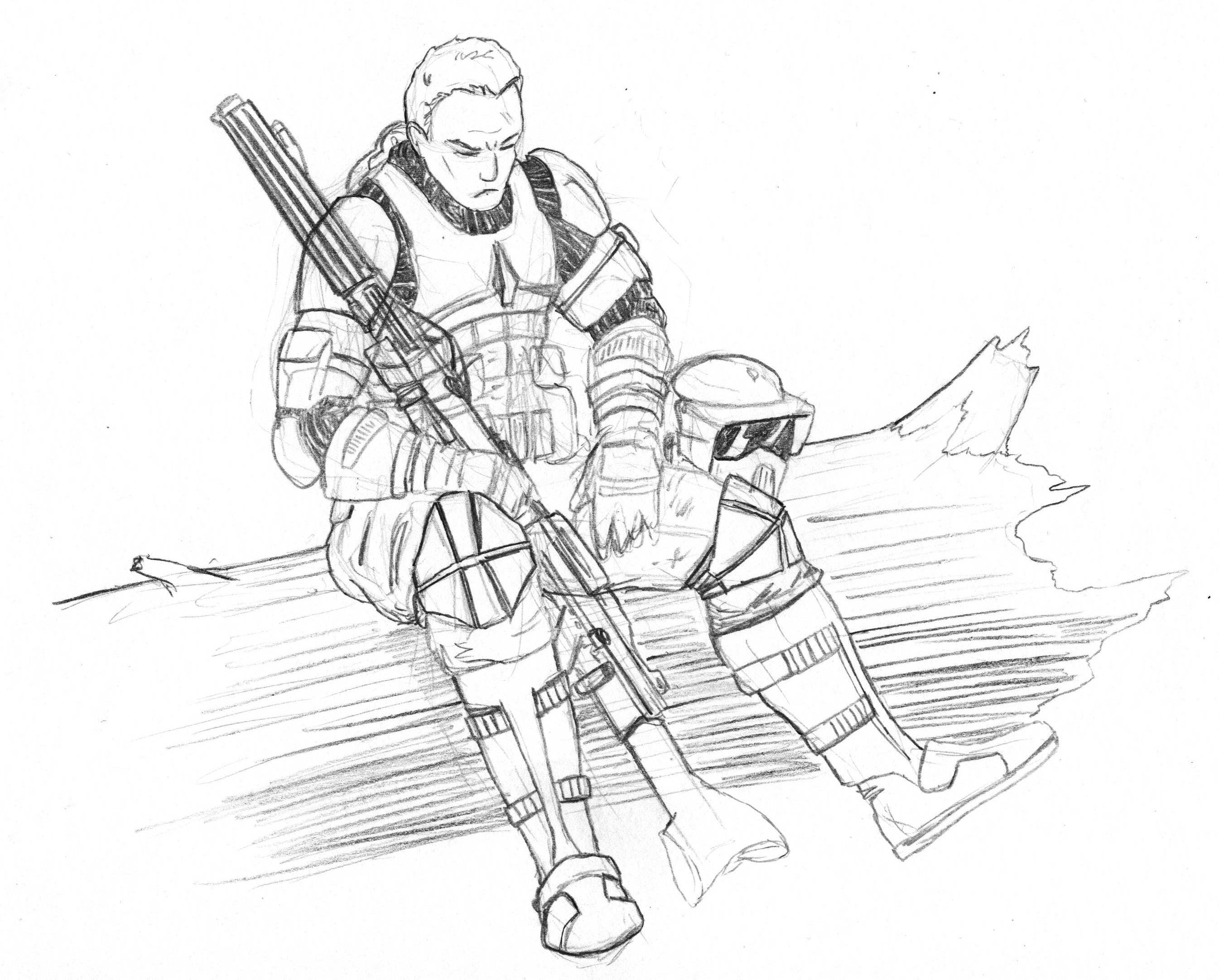 2691x2164 Star Wars Republic Commando Coloring Pages Great Free Clipart - Clone Wars Drawings