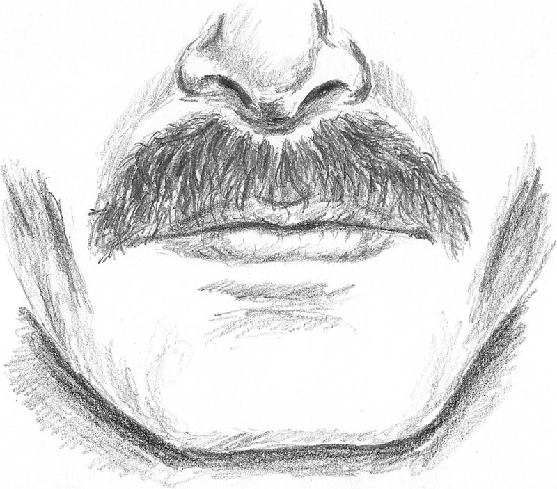 800x703 how to draw a mustache that is up close and realistic let's draw - Close Drawing