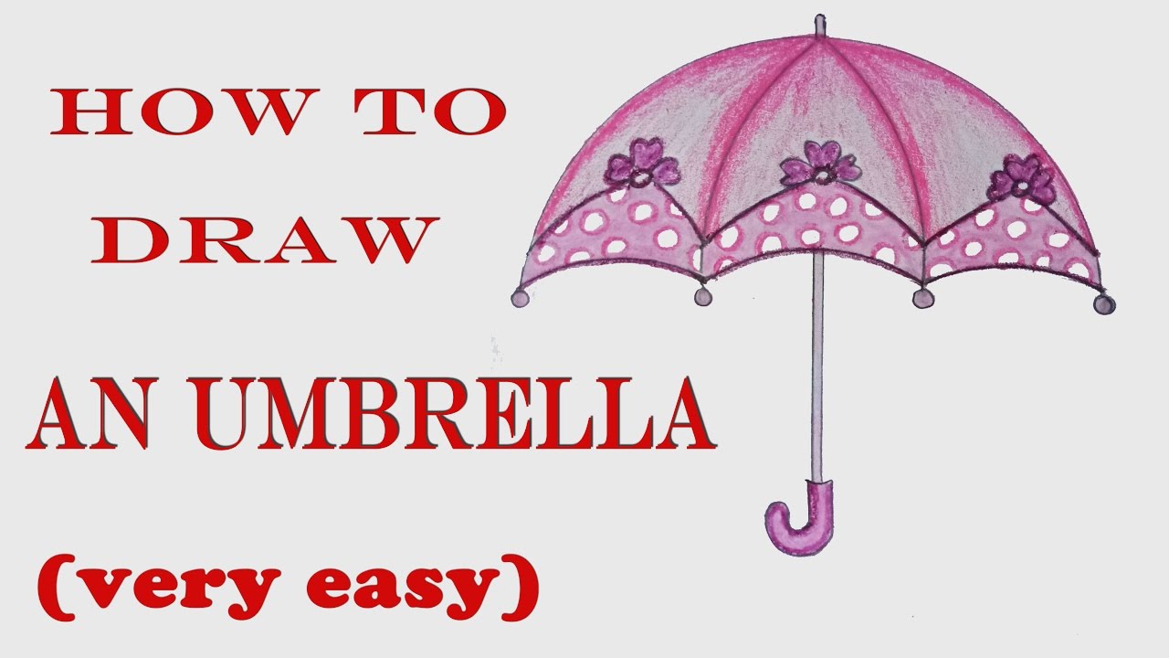1280x720 How To Draw Umbrella Step - Closed Umbrella Drawing
